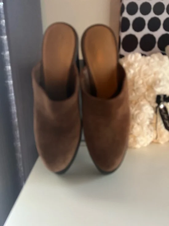 Gianni Bini Brown Suede Platform Clog Mule - Women Shoes - Picture 4 of 4